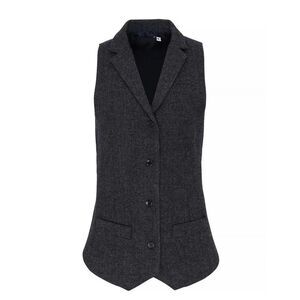 Premier Womens/Ladies Herringbone Vest / Charcoal